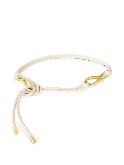 Retori Knot-motif Braided Belt In Neutral