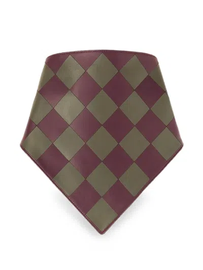 Retori Leather Bandana Scarf In Multi