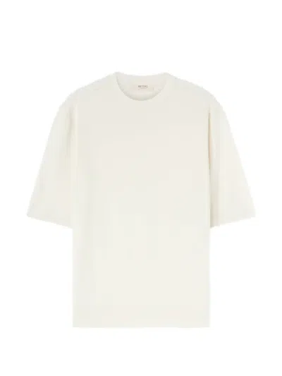 Retori Links-stitch Silk T-shirt In White