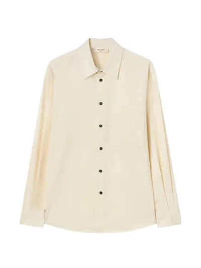 Retori Long-sleeve Button-down Cotton Shirt In White