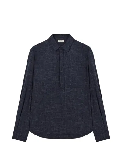 Retori Long-sleeve Polo Shirt In Blue
