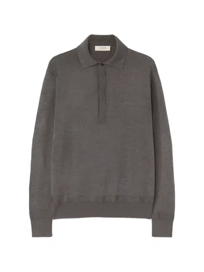 Retori Long-sleeve Polo Shirt In Gray