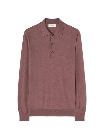 Retori Long-sleeve Polo Shirt In Pink