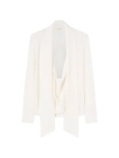 Retori Long-sleeve Scarf-detail Blouse In White