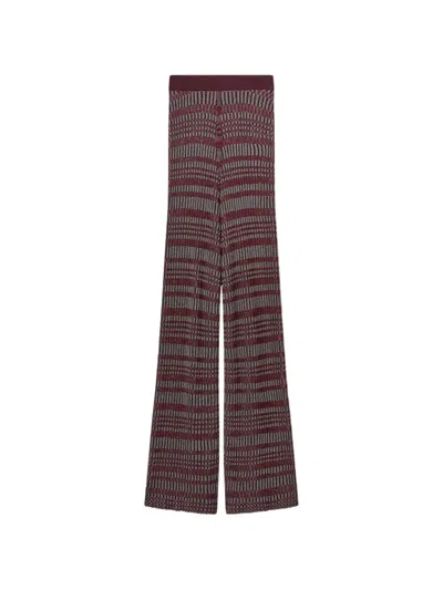 Retori Micro-check Trousers In Burgundy