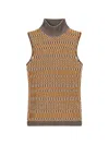 Retori Micro-check-stitch Sleeveless Top In Multi