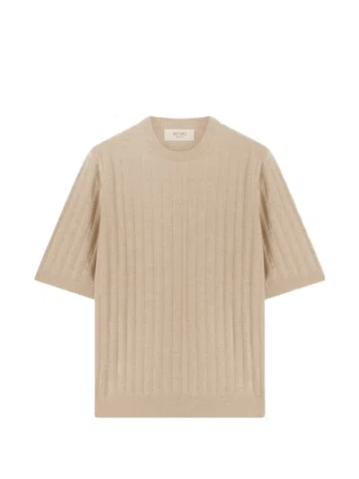 Retori Mini-cable Virgin-wool T-shirt In Neutral
