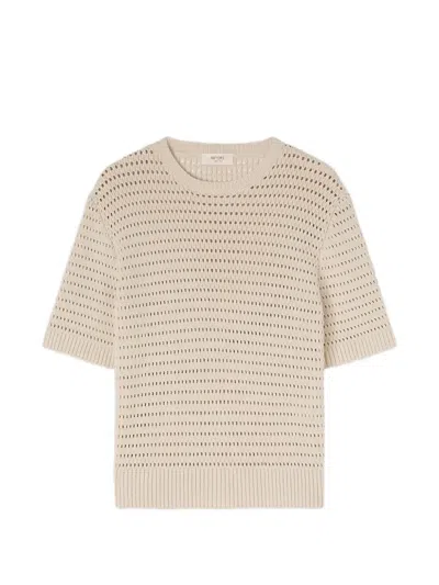 Retori Net-stitch Cotton T-shirt In Neutral