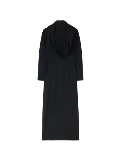 Retori Open-back Front-slit Maxi Dress In Black