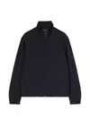 Retori Packable Zip-up Wool Bomber Jacket In Blue