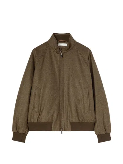 Retori Padded Wool-blend Bomber Jacket In Green