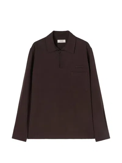 Retori Patch-pocket Polo Shirt In Brown