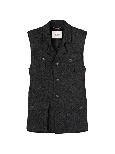 Retori Patch-pocket Saharienne Vest In Black