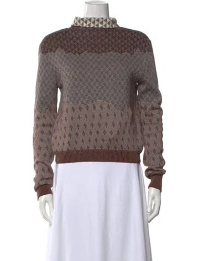 Pre-owned Retori Patterned Turtleneck Sweater In Multicolor