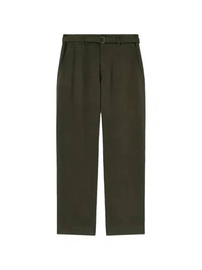 Retori Peach-touch Linen Trousers In Green