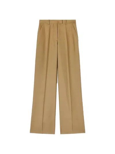 Retori Pleated Silk Trousers In Brown