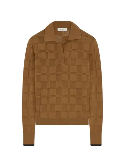 Retori Polo-collar Sweater In Brown
