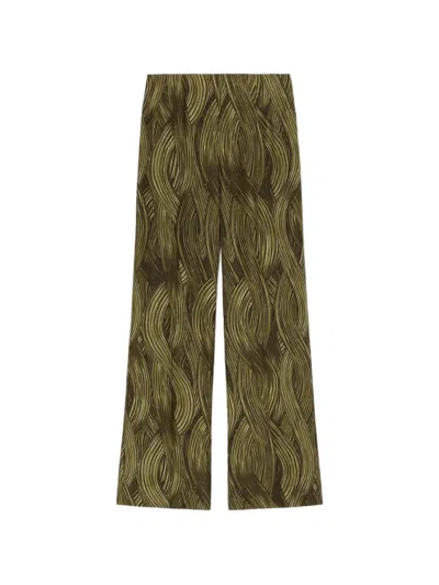 Retori Printed Straight-leg Trousers In Green