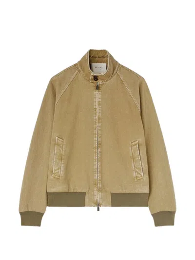 Retori Raglan-sleeve Denim Jacket In Brown