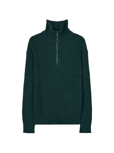 Retori Ribbed Mock-neck Sweater In Green