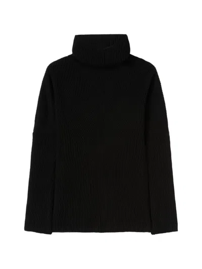 Retori Ribbed-knit Wool Sweater In Black