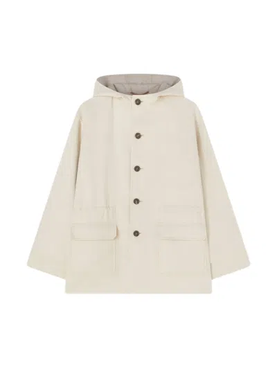 Retori Rope Reversible Wool Parka In White