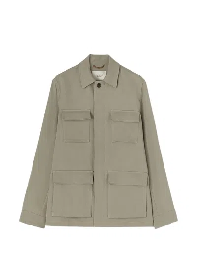 Retori Saharienne Pocket-details Linen Jacket In Green