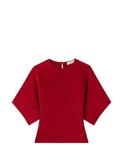 Retori Satin Blouse In Red
