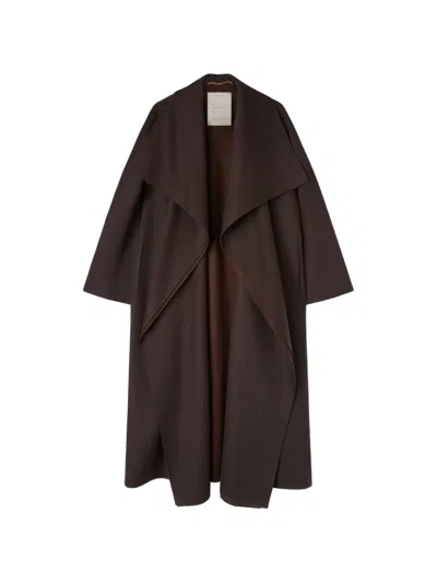 Retori Shawl-collar Coat In Brown