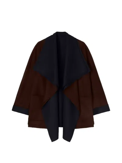 Retori Shawl-collar Coat In Brown