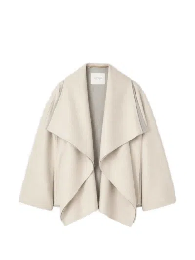 Retori Shawl-collar Open-front Jacket In Neutral