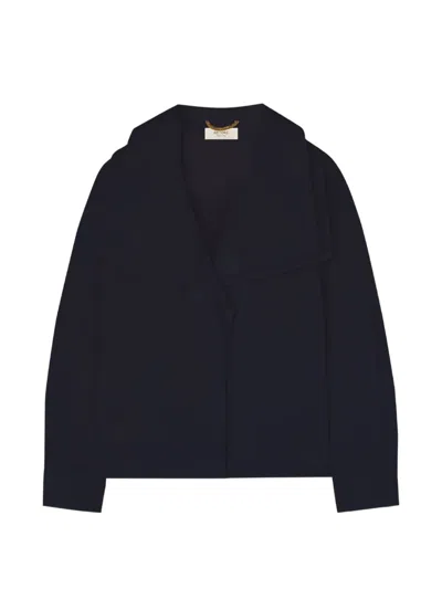 Retori Shawl-collar Shirt In Blue