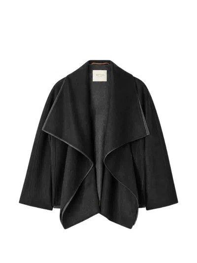 Retori Shawl-collar Wool Coat In Black