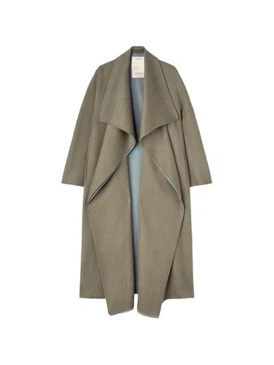 Retori Shawl-collar Wool Coat In Green