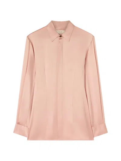 Retori Silk Long-sleeve Shirt In Pink