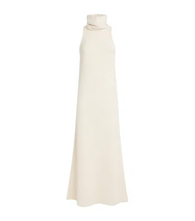 Retori Silk-wool Jacquard Maxi Dress In Ivory