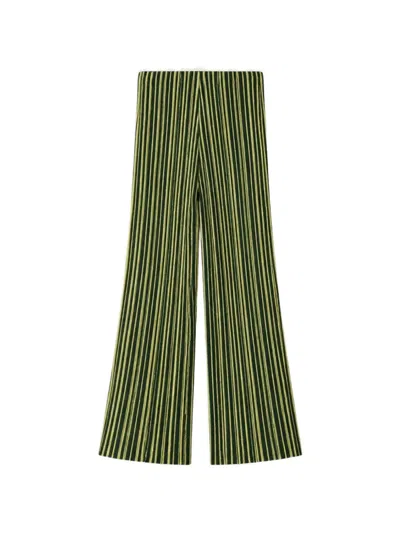 Retori Striped Pleated-rib Trousers In Multi