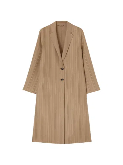 Retori Striped Reversible Virgin-wool Coat In Neutral