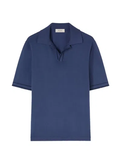 Retori Stripe-detail Polo Shirt In Blue