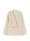 Retori Two Buttons Silk Blazer In Neutral