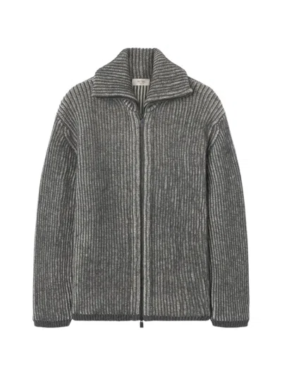 Retori Two-way-zip-fastening Cardigan In Gray