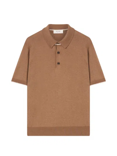 Retori Ultimate Silk Polo Shirt In Brown