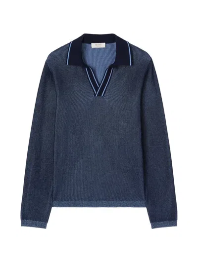 Retori Vanisé Long-sleeve Polo Shirt In Blue