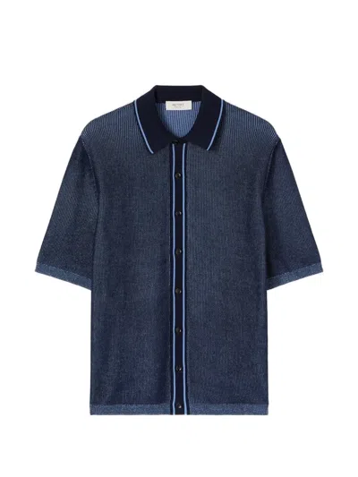 Retori Vanisé-knit Polo Shirt In Blue