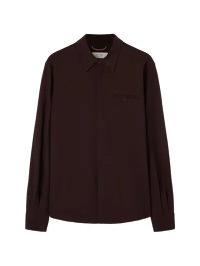 Retori Welt-pocket Shirt In Brown