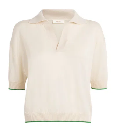 Retori Wool-blend Polo Shirt In Ivory