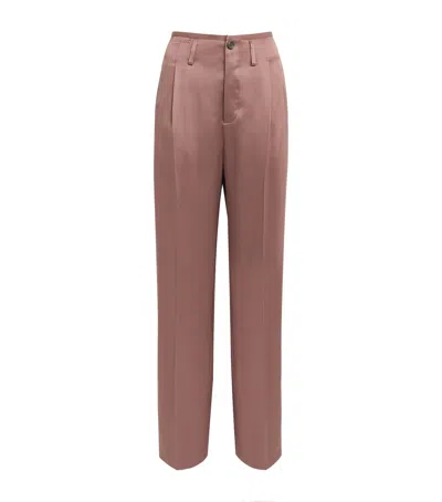 Retori Wool-blend Wide-leg Heritage Trousers In Pink