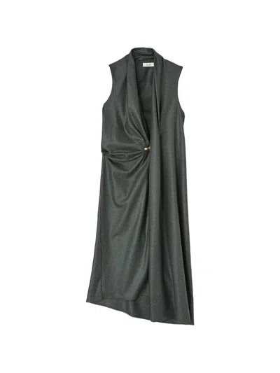 Retori Wrap-style Sleeveless Maxi Dress In Green