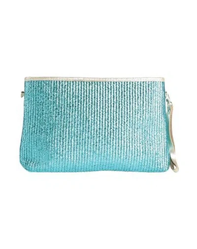 Retorta Firenze 1906 Woman Handbag Turquoise Size - Synthetic Raffia In Blue