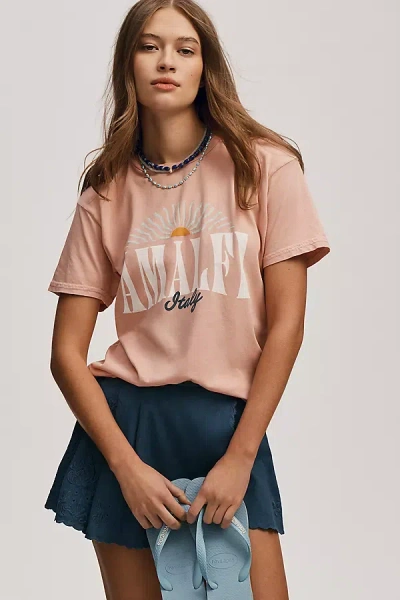 Retro Brand Amalfi Graphic Tee In Orange